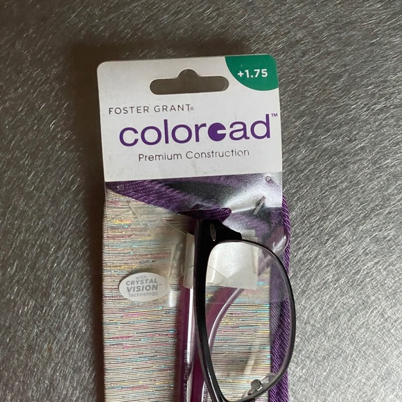 Foster Grant Purple Crystal Vision Cleo Readers with Case, +1.75, NWT. - Picture 8 of 9